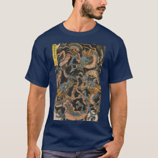 Vatten Dragons Traditional Japansk Art Ukiyo Ukiyo T Shirt