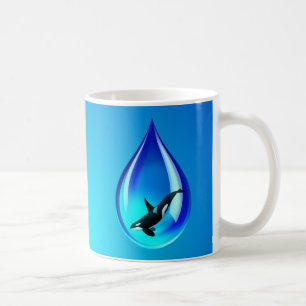 Vatten Drop och Orca Kaffemugg