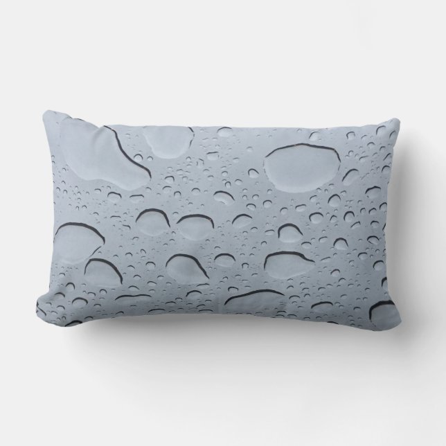 Vatten Droplet Abstrakt släpper Crystal Clear Möns Lumbarkudde (Framsida)