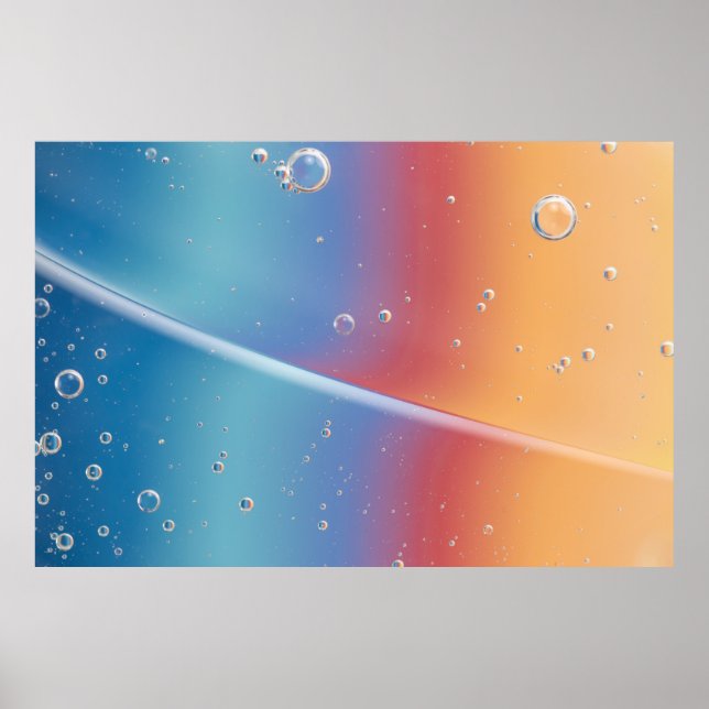 VATTEN DROPLET PÅ BLUE PLASTIC BUCKET POSTER (Framsidan)