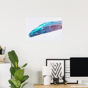 Vatten droplet på en ludd poster