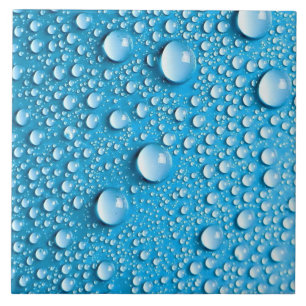 Vatten droplets på Blue Keramiska plattor av Anp Kakelplatta