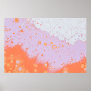 VATTEN DROPLETS PÅ RED YTA POSTER
