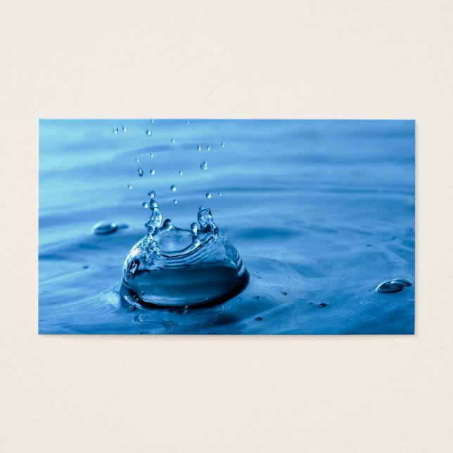 Vatten-droplets Stänk Abstrakt - bakgrund Visitkort (Framsidan)