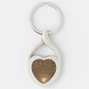 Vatten-droppar, Hjärtnyckelring Twisted Heart Silverfärgad Nyckelring