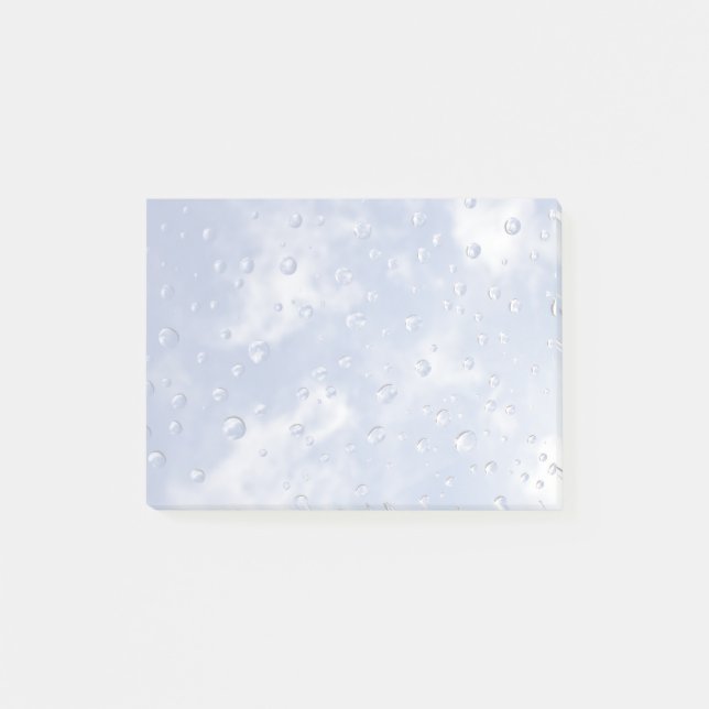 Vatten droppar i glas post-it block (Framsida)