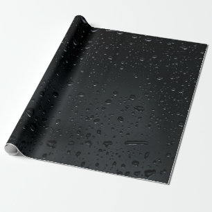 vatten droppar i svart fönster presentpapper