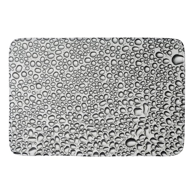 Vatten droppar på vit bath Mat i bakgrunden Badrumsmatta (Framsidan)