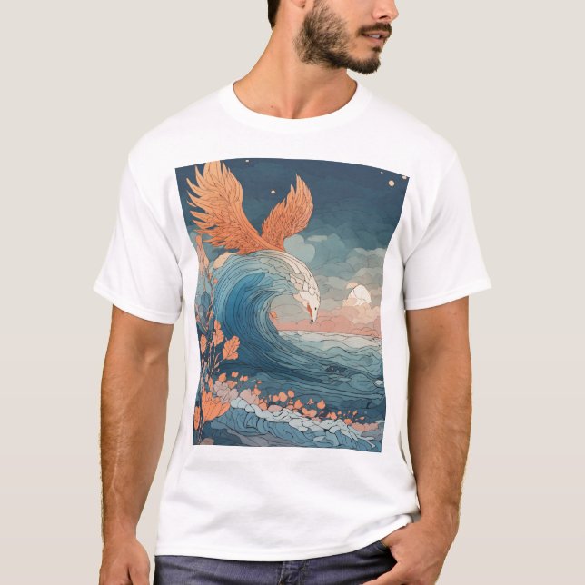 Vatten Eagle White T-Shirt - Soar med Stil (Framsida)
