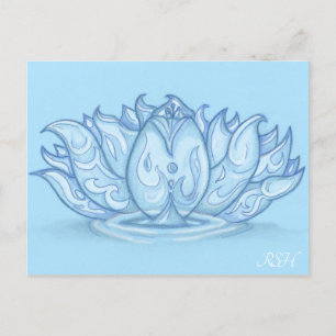 Vatten Elemental Lotus Vykort