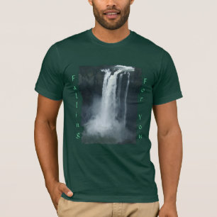 Vatten fall Natur Scene Romantic T-Shirt