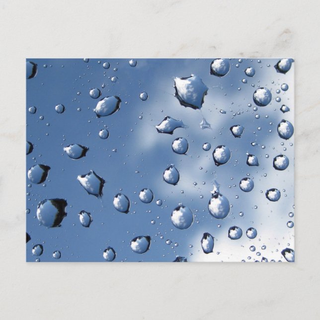Vatten faller på Spindelnätet mot Blå himmel Vykort (Framsida)