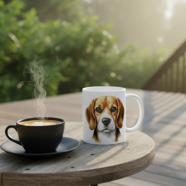 Vatten Färg Beagle Kaffemugg (Skapare uppladdad)