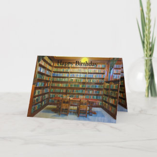 Vatten Färg Bibliotek Bokar, Kort