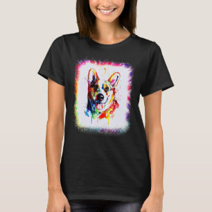 Vatten Färg Corgi Hund Kärlek R Pojke Flicka Tie D T Shirt