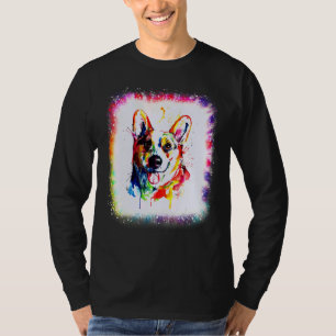 Vatten Färg Corgi Hund Kärlek R Pojke Flicka Tie D T Shirt