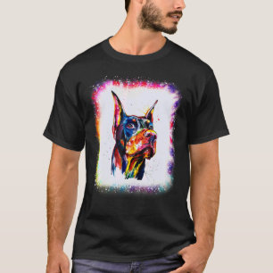 Vatten Färg Dobermann Hund Kärlek R Pojke Flicka T Shirt