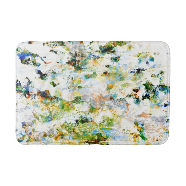 Vatten färg, grunge rustik grafik konst badrumsmatta (Framsidan)