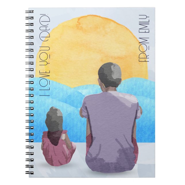 Vatten-färg-havet vid Pappa Anteckningsbok (Framsidan)