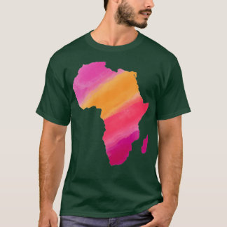 VATTEN FÄRG KARTA i AFRIKA T Shirt