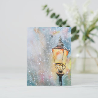 Vatten Färg Ljus julkort Vykort