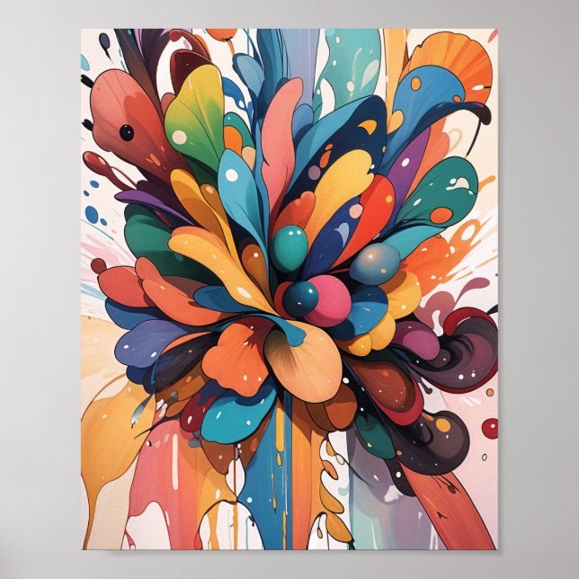 Vatten-färg med flytande poster (Framsidan)