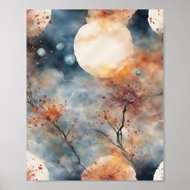 Vatten-färg med flytande poster (Framsidan)