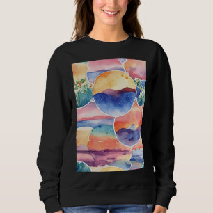 vatten färg naturkonst t shirt