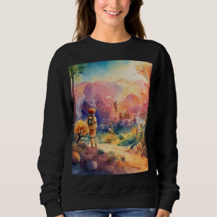 vatten färg naturkonst t shirt