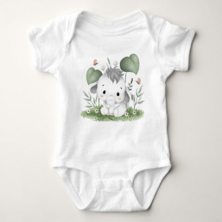 Vatten Färg Safari Elephant in Baby design T Shirt