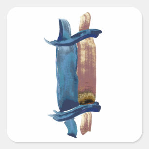 Vatten Färg Torah Fyrkantigt Klistermärke