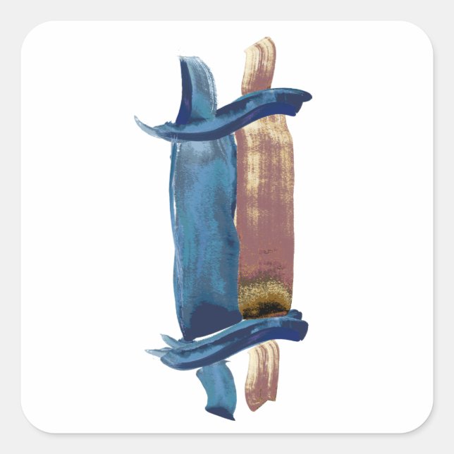 Vatten Färg Torah Fyrkantigt Klistermärke (Framsida)