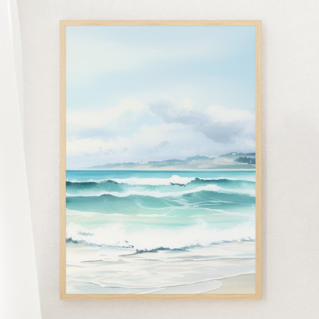 Vatten Färg Turquise Beach Skriv ut 3 av 3 Poster (Skapare uppladdad)