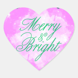 vatten Färg var ett tema av god och skarp helgdag Hjärtformat Klistermärke