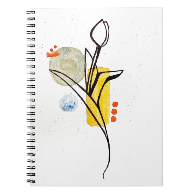 Vatten Flower Notebook Anteckningsbok (Framsidan)