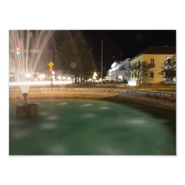 Vatten fontän och Bathhouse Row, Hett Vår, AR Fototryck (Framsidan)
