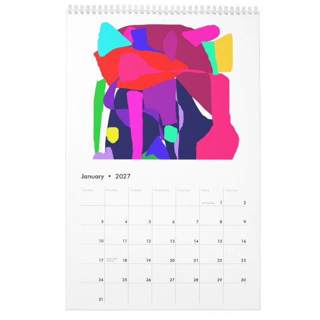 Vatten för aubergine för nedladdningsol överdrivet kalender (Jan 2027)