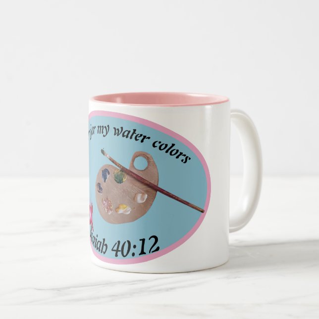 vatten för mitt vatten-färg två-tonkaffe mugg (Framsida höger)