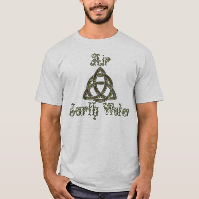 Vatten för Triquetra naturligt jordluft T-shirt (Framsida)