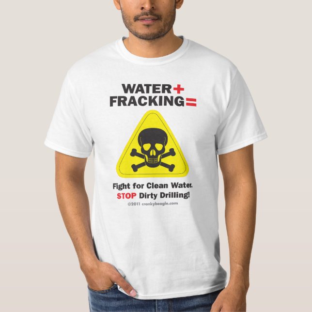 Vatten + Fracking T-tröja 2 Tee (Framsida)