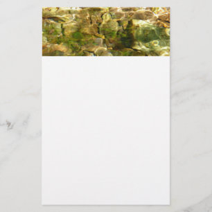 Vatten från Hett Vår Grönt-Guld natur Brevpapper