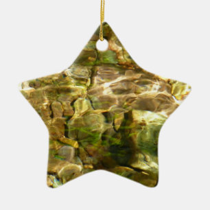 Vatten från Hett Vår Grönt-Guld natur Julgransprydnad Keramik