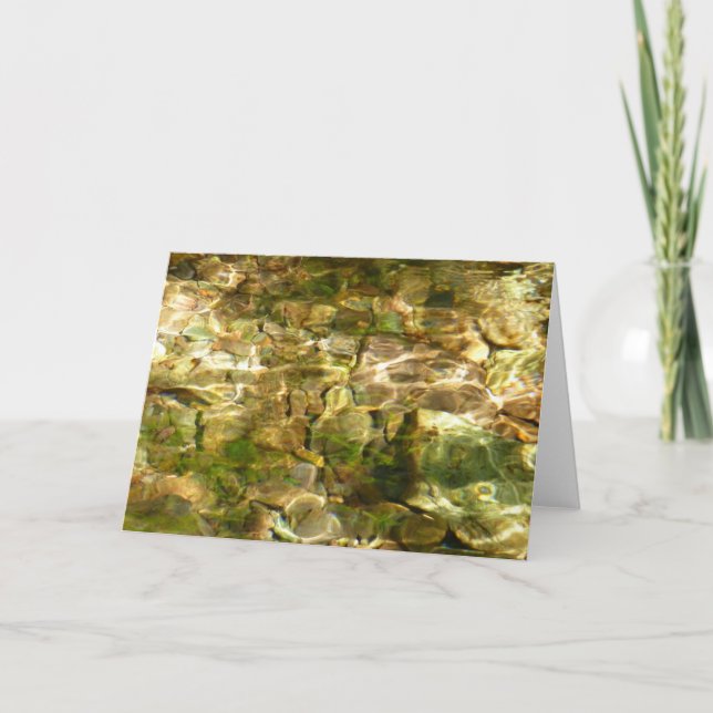 Vatten från Hett Vår Grönt-Guld natur Kort (Framsida)