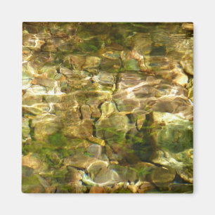 Vatten från Hett Vår Grönt-Guld natur Magnet