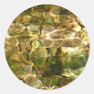 Vatten från Hett Vår Grönt-Guld natur Runt Klistermärke