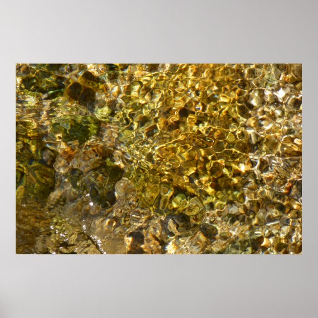 Vatten från Kaweahfloden Abstrakt natur Poster (Framsidan)