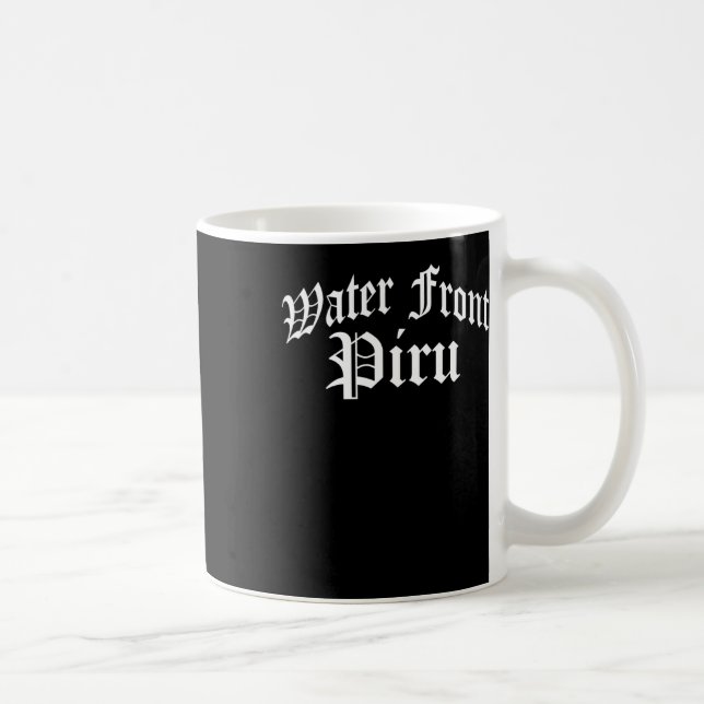 Vatten Front Piru Sticker Kaffemugg (Höger)