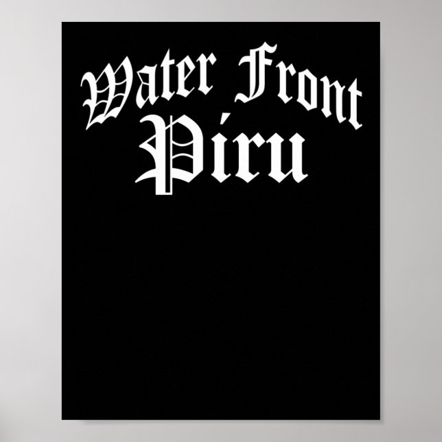 Vatten Front Piru Sticker Poster (Framsidan)
