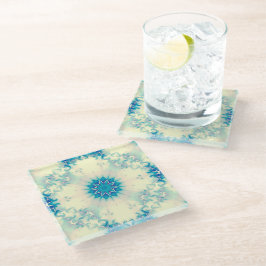 Vatten, fryst, blåvinter, snöflingor, fryst