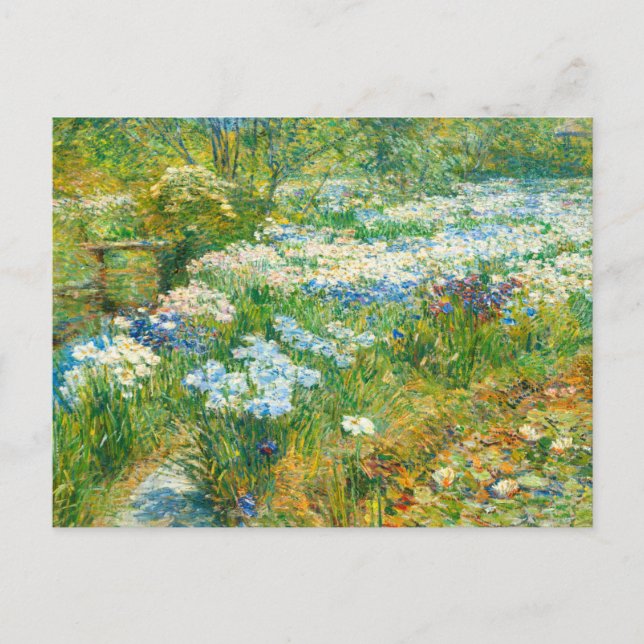 Vatten Garden av Childe Hassam Vykort (Framsida)